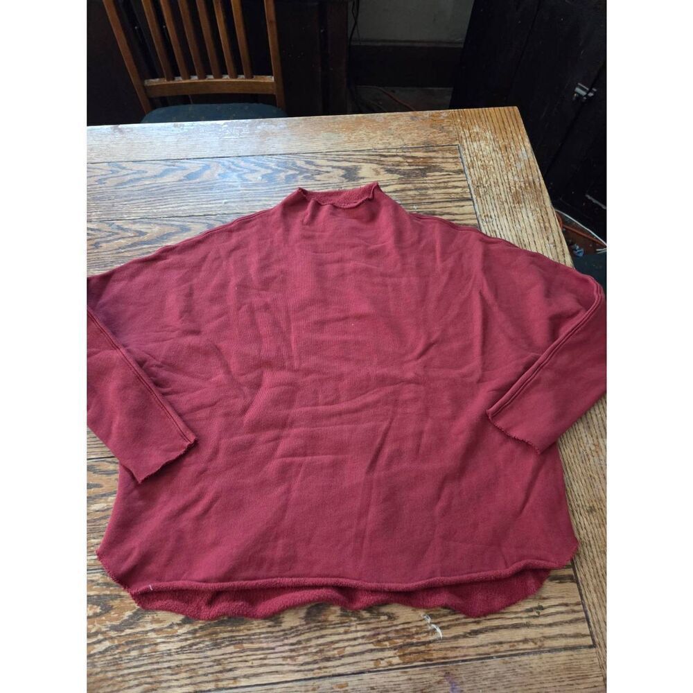 Frank & Eileen Effie Long Sleeve Funnel Neck Capelet Sweatshirt Size: XS in dar